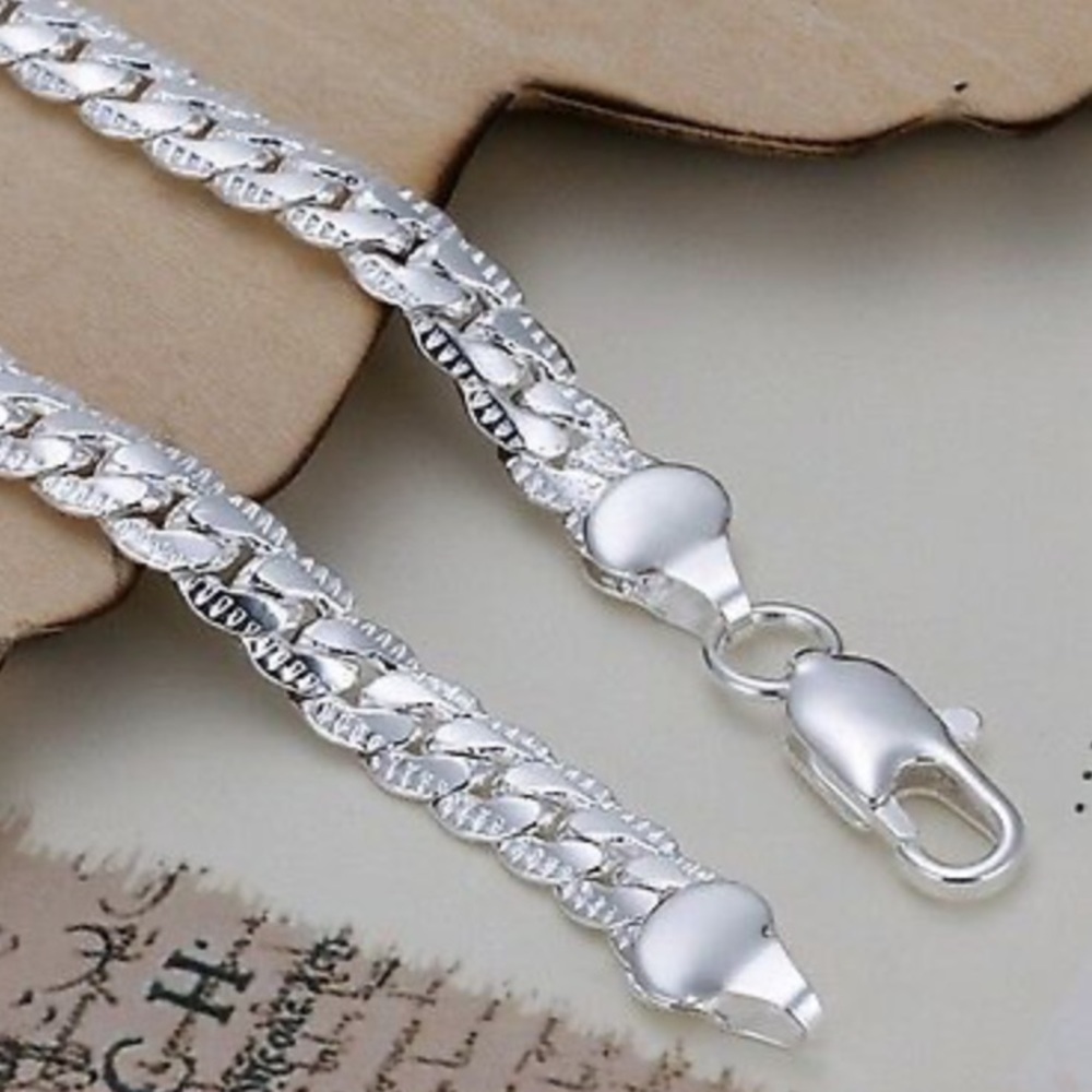 925 Silver 5MM snake chain Bracelet jewelry women - Picture 3 of 6